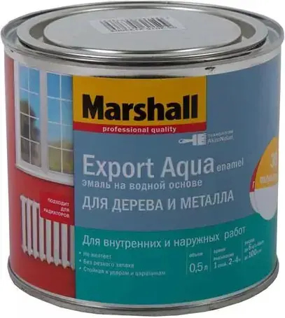 Marshall Export Aqua Enamel эмаль по дереву и металлу (500 мл) черная полуматовая