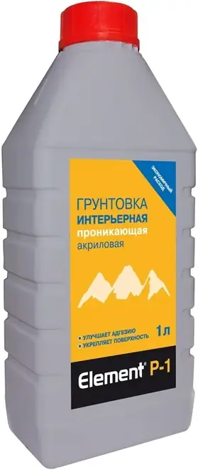 Alpa Element P-1 грунтовка интерьерная проникающая акриловая (1 л)