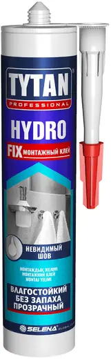 Титан Professional Hydro Fix монтажный клей влагостойкий прозрачный без запаха (310 мл)