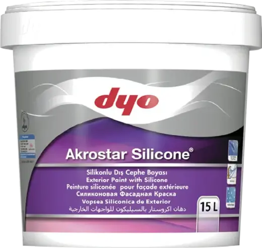 DYO Akrostar Silicone краска фасадная акрил-силиконовая (15 л) белая база A