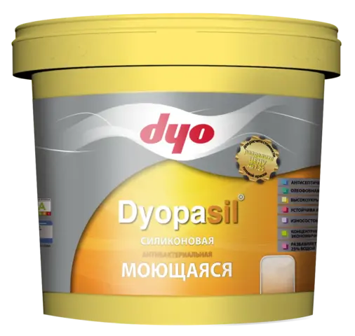 DYO Dyopasil краска интерьерная силиконовая антибактериальная моющаяся (10 кг) белая