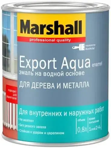 Marshall Masterline Export Aqua Enamel эмаль по дереву и металлу (800 мл) белая полуматовая