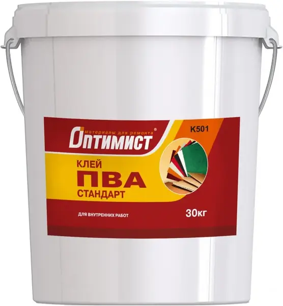 Оптимист ПВА K 501 Стандарт клей для внутренних работ (30 кг)