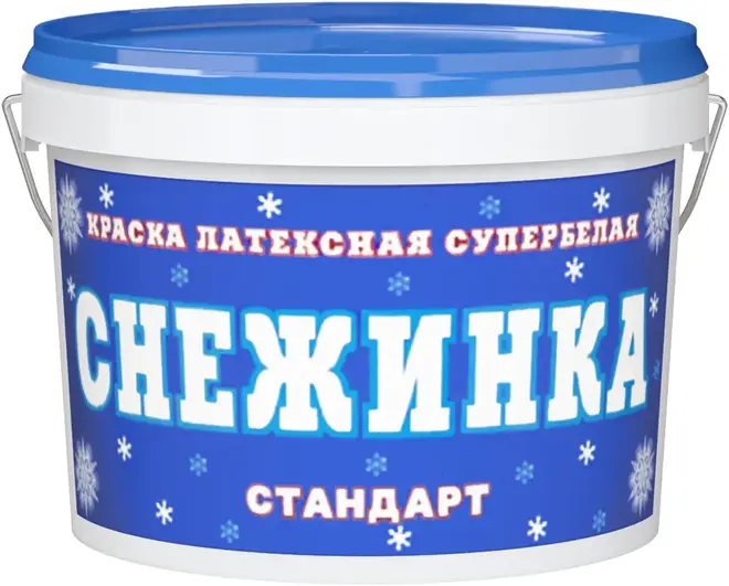 Атлант БС-10 Снежинка краска латексная супербелая (14 кг) супербелая