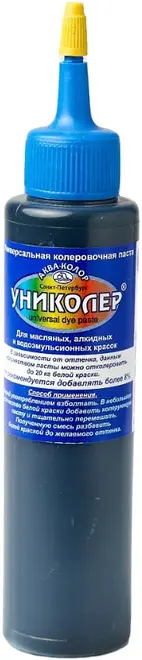 Аква-Колор Униколер универсальная колеровочная паста (100 мл) электрик