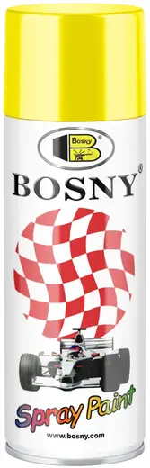 Bosny Spray Paint акриловая спрей-краска универсальная (400 мл) желтая
