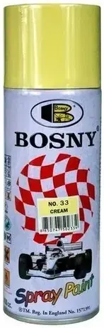 Bosny Spray Paint акриловая спрей-краска универсальная (400 мл) бледно-желтая
