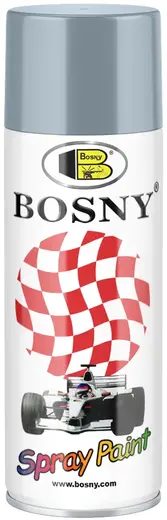 Bosny Spray Paint акриловая спрей-краска универсальная (400 мл) серебряно-серая