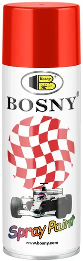 Bosny Spray Paint акриловая спрей-краска универсальная (400 мл) красная насыщенная