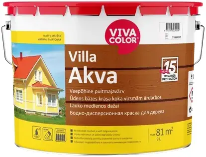 Vivacolor Villa Akva краска для деревянных фасадов (9 л) белая