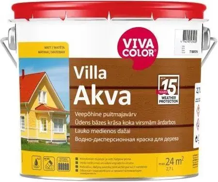 Vivacolor Villa Akva краска для деревянных фасадов (2.7 л) белая