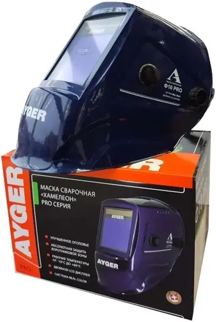 Ayger Ф10 Pro маска сварочная (AYGER Ф10 хамелеон)