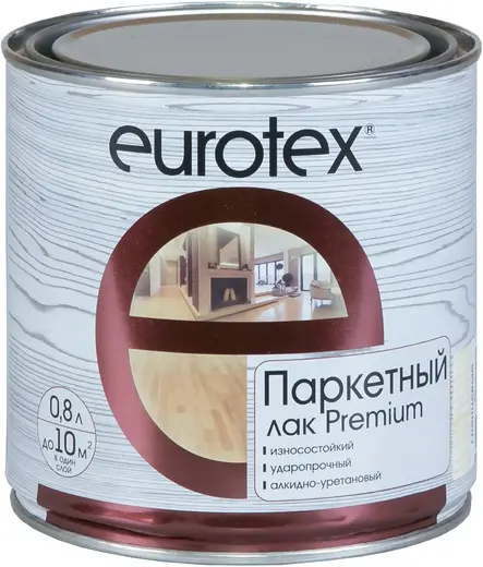 Евротекс Premium лак паркетный алкидно-уретановый износостойкий (800 мл) глянцевый