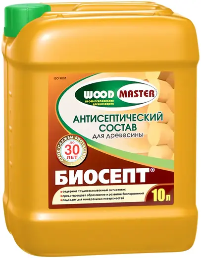 Woodmaster Биосепт антисептический пропиточный состав для древесины (10 л)