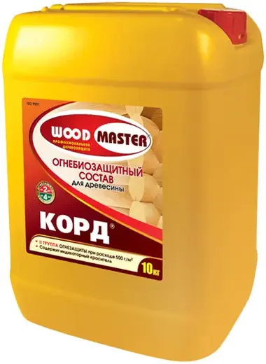Woodmaster Корд огнебиозащитный состав для древесины (10 кг)