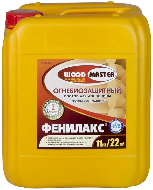 Woodmaster Фенилакс огнебиозащитный состав для древесины (11 кг)