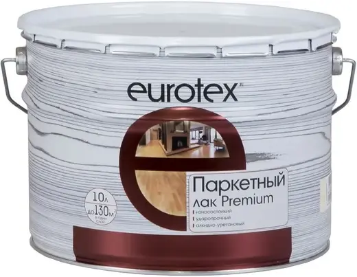 Евротекс Premium лак паркетный алкидно-уретановый износостойкий (10 л) глянцевый