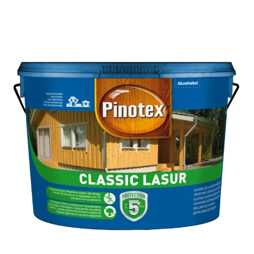 Пинотекс Classic эффективная декоративная пропитка для защиты древесины (10 л ) калужница