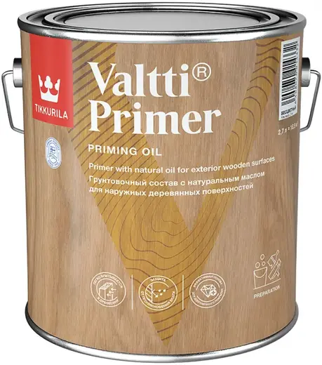Тиккурила Valtti Primer грунтовочное масло для наружных деревянных поверхностей (2.7 л)