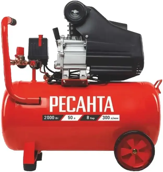 Ресанта КП-50/300М компрессор поршневой масляный (2000 Вт бар8 бар) №74/7/4