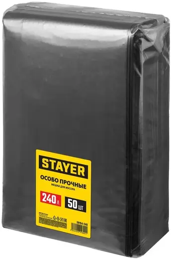 Stayer Heavy Duty мешки мусорные строительные (50 пакетов) 240 л