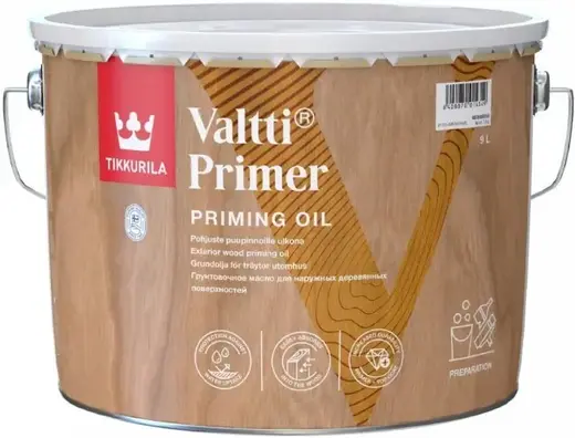Тиккурила Valtti Primer грунтовочное масло для наружных деревянных поверхностей (9 л)