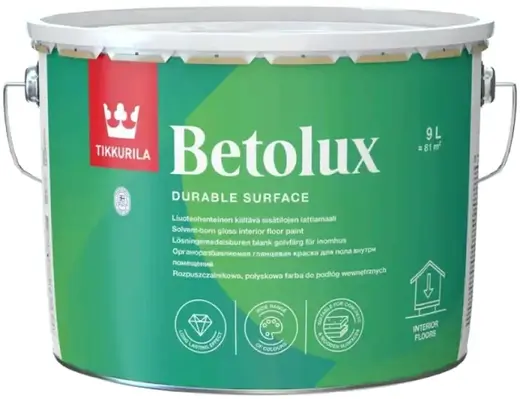 Тиккурила Betolux органоразбавляемая краска для полов глянцевая (9 л) белая