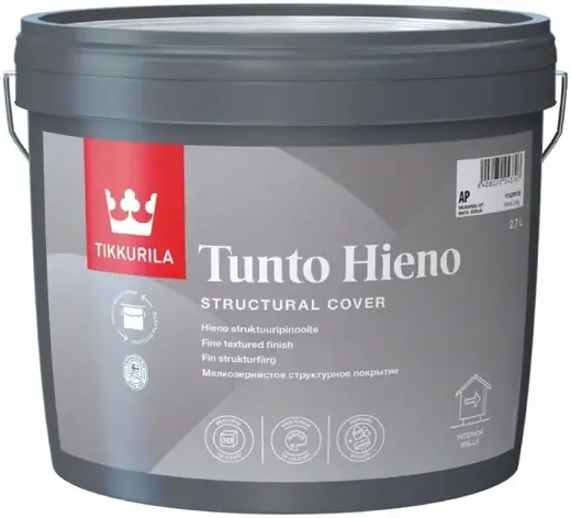 Тиккурила Tunto Hieno структурное покрытие мелкозернистое (2.7 л) белое