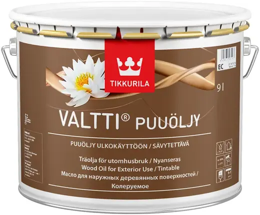Тиккурила Valtti Wood Oil масло для наружных деревянных поверхностей (9 л)