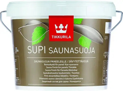 Тиккурила Supi Saunasuoja защитный состав для стен и потолка сауны и бани (2.7 л)
