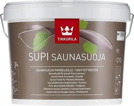 Тиккурила Supi Saunasuoja защитный состав для стен и потолка сауны и бани (9 л)