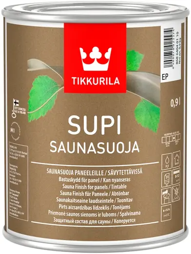 Тиккурила Supi Saunasuoja защитный состав для стен и потолка сауны и бани (900 мл)