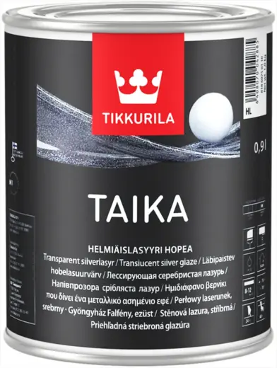 Тиккурила Taika одноцветная лессирующая серебристая лазурь (900 мл)