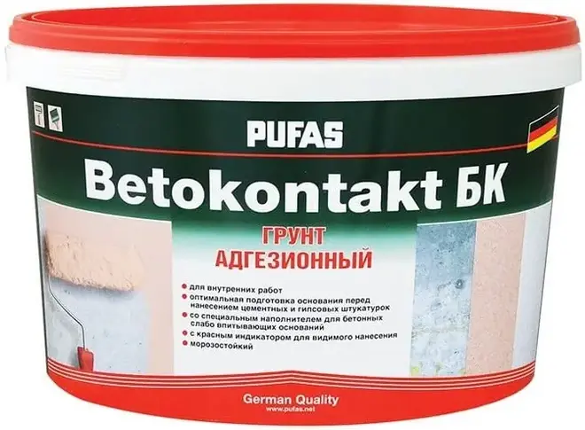 Пуфас Бетон-контакт БК грунт адгезионный для внутренних работ (5 кг)