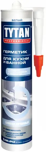 Титан Professional герметик силиконакриловый для кухни и ванной (310 мл) бесцветный