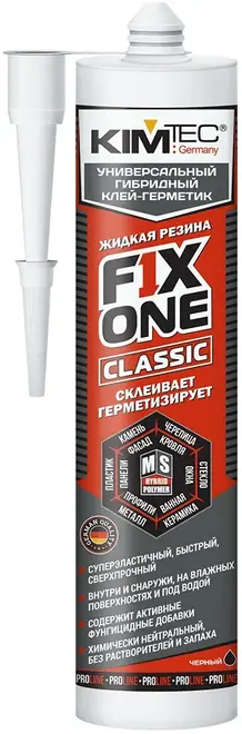 Kim Tec Fix One Classic универсальный гибридный клей-герметик жидкая резина (475 г) черная