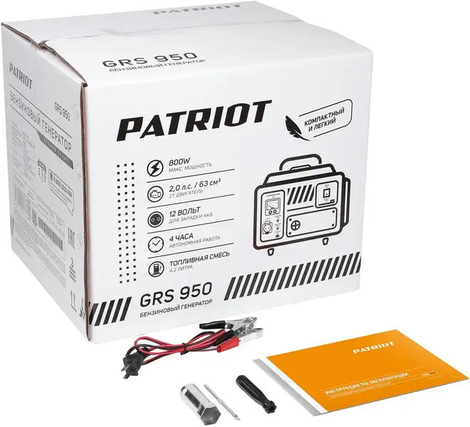 Патриот GRS 950 бензиновый генератор (800 Вт)