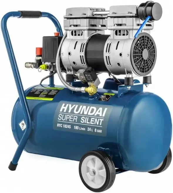 Hyundai HYC 1824S компрессор воздушный поршневой безмасляный (1000 Вт)