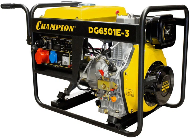 Champion DG6501E-3 генератор дизельный (6200/6800 Вт)