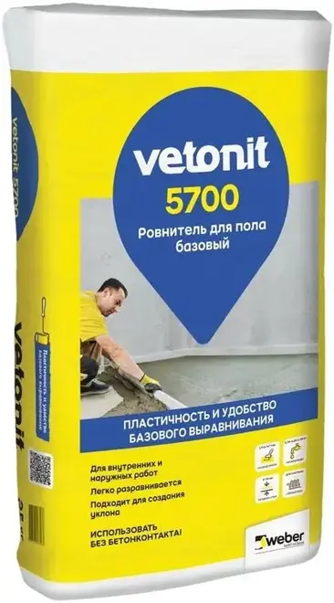Вебер Ветонит 5700 ровнитель для пола базовый (25 кг)
