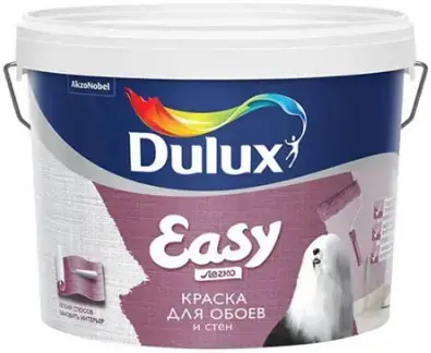 Dulux Easy краска для обоев и стен (9 л) белая