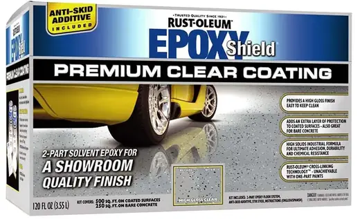Rust-Oleum Epoxyshield Premium Clear Floor Coating Kit премиум-покрытие эпоксидное высокоглянцевое (3.9 л (1.2 л + 2.4 л + 0.3 кг)