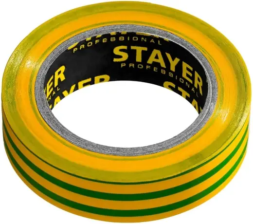 Stayer Professional Protect-10 изолента ПВХ (15*10 м) желто-зеленая