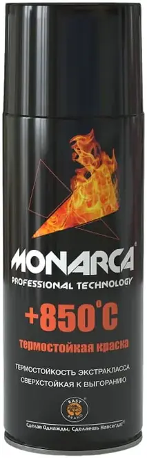 East Brand Monarca краска аэрозольная термостойкая (520 мл) черная (до +850°С)