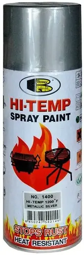 Bosny Hi Temp Spray Paint термостойкая спрей-краска (520 мл) серебряная