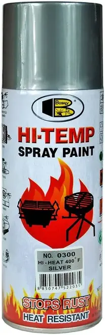 Bosny Hi Temp Spray Paint жаростойкая спрей-краска (520 мл) черная Gloss Black