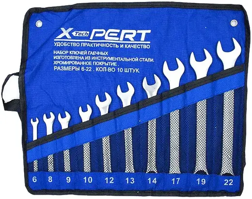 X-Pert Эксперт набор комбинированных гаечных ключей (6-22 мм 10 ключей)