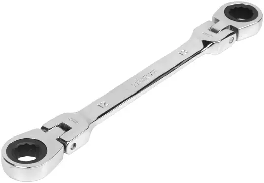 Hortz ключ накидной трещоточный шарнирный двусторонний (12 * 13 мм)