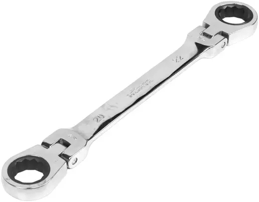 Hortz ключ накидной трещоточный шарнирный двусторонний (18 * 19 мм)