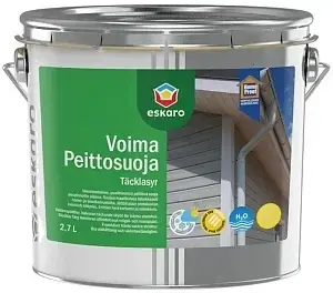 Eskaro Voima Peittosuoja антисептик кроющий для деревянных фасадов (2.7 л база TR)